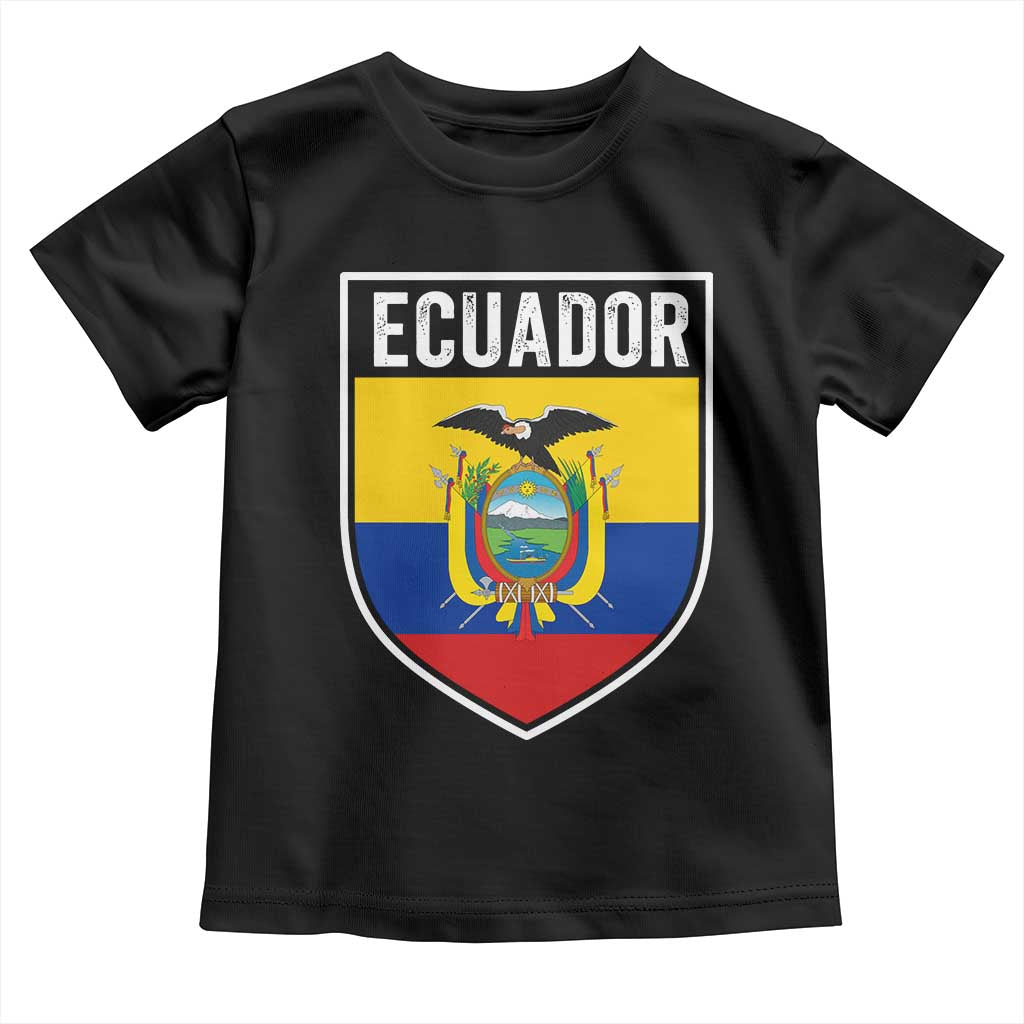 Ecuador Vintage Soccer Crest Escudo Ecuadorian Coat of Arms Toddler T Shirt