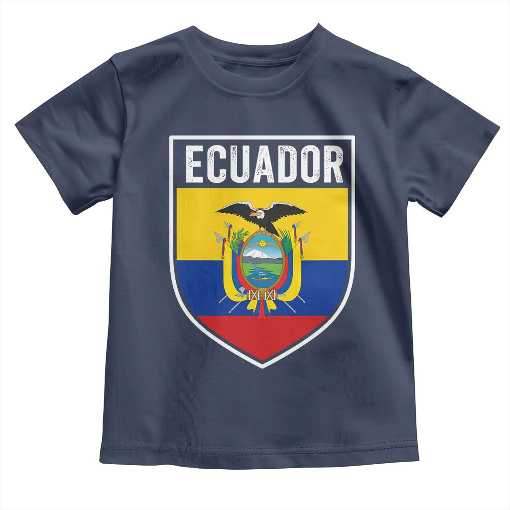 Ecuador Vintage Soccer Crest Escudo Ecuadorian Coat of Arms Toddler T Shirt