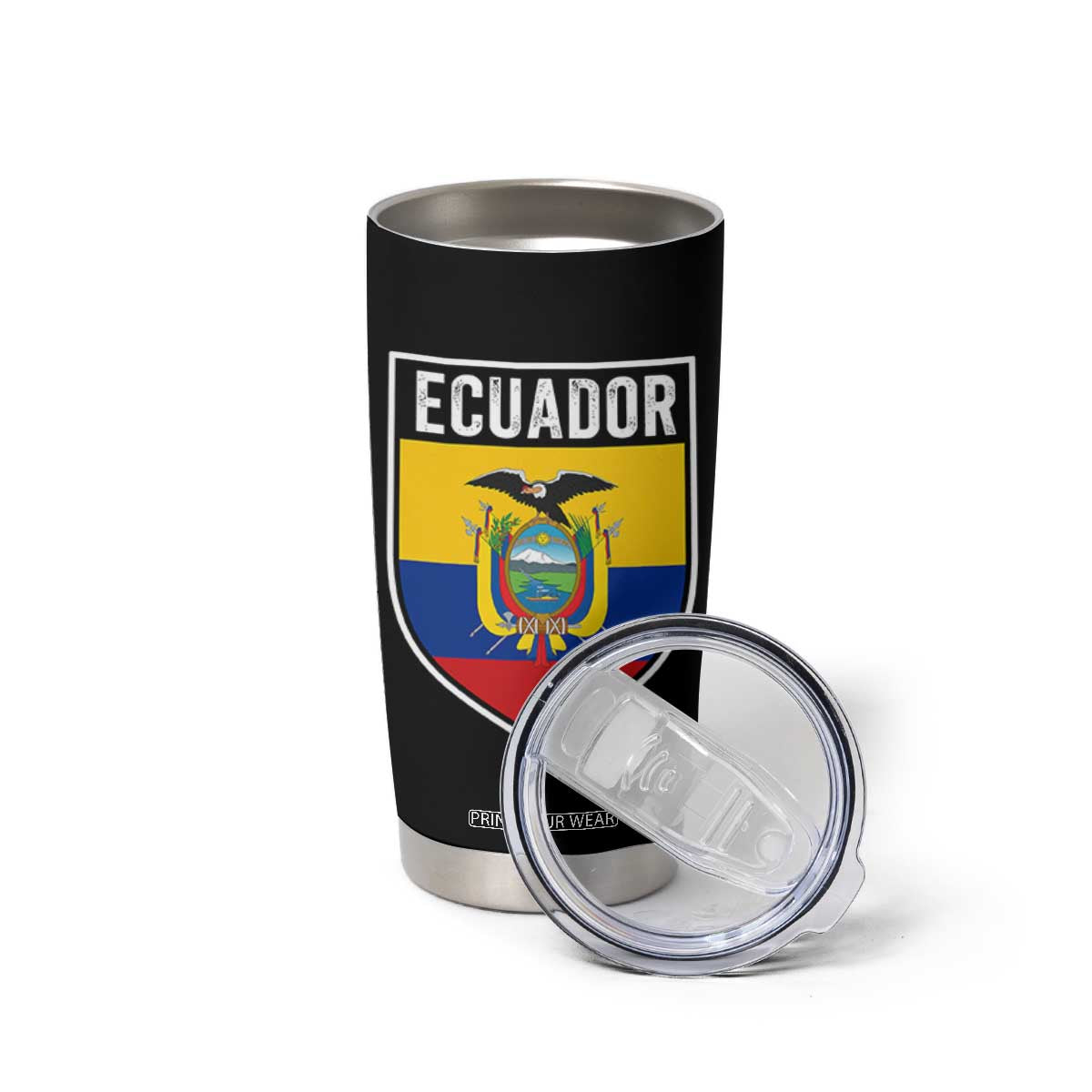 Ecuador Vintage Soccer Crest Escudo Ecuadorian Coat of Arms Tumbler Cup