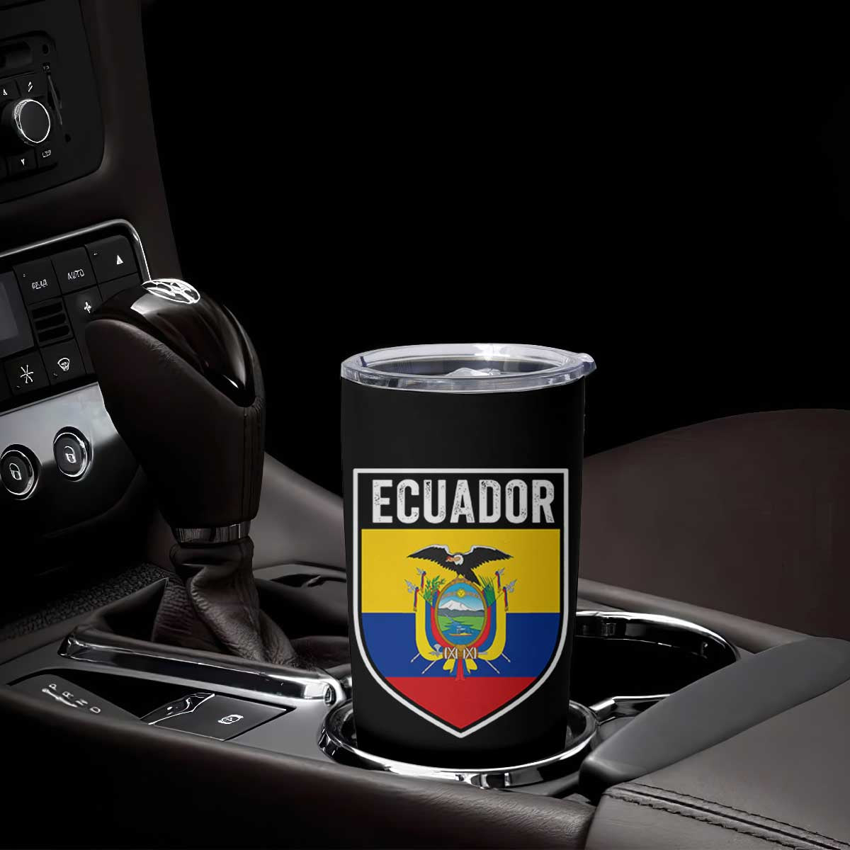 Ecuador Vintage Soccer Crest Escudo Ecuadorian Coat of Arms Tumbler Cup