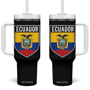 Ecuador Vintage Soccer Crest Escudo Ecuadorian Coat of Arms Tumbler With Handle