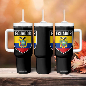 Ecuador Vintage Soccer Crest Escudo Ecuadorian Coat of Arms Tumbler With Handle