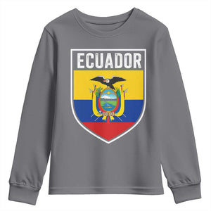 Ecuador Vintage Soccer Crest Escudo Ecuadorian Coat of Arms Youth Sweatshirt