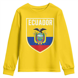 Ecuador Vintage Soccer Crest Escudo Ecuadorian Coat of Arms Youth Sweatshirt