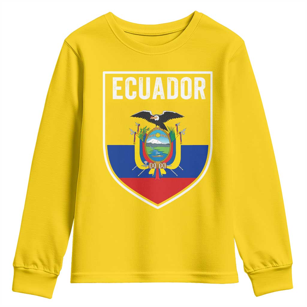 Ecuador Vintage Soccer Crest Escudo Ecuadorian Coat of Arms Youth Sweatshirt TS11 Daisy Print Your Wear