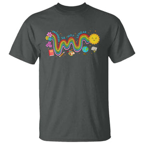 Special Education Teacher T Shirt Progress Is Not Linear Back To School Sun Flower TS11 Dark Heather Print Your Wear