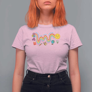 Special Education Teacher T Shirt For Women Progress Is Not Linear Back To School Sun Flower TS11 Light Pink Print Your Wear