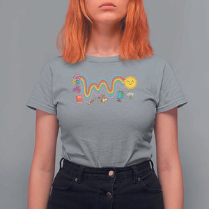 Special Education Teacher T Shirt For Women Progress Is Not Linear Back To School Sun Flower TS11 Sport Gray Print Your Wear