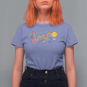 Special Education Teacher T Shirt For Women Progress Is Not Linear Back To School Sun Flower TS11 Violet Print Your Wear