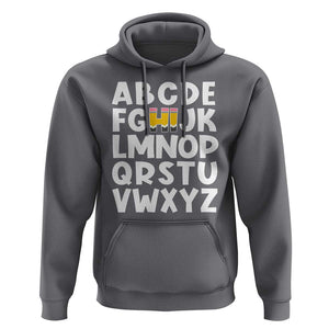 Funny Pre K Kindergarten Hoodie Hi Alphabet Back To School Teachers Pencil TS11 Charcoal Print Your Wear