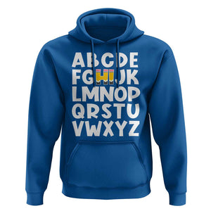Funny Pre K Kindergarten Hoodie Hi Alphabet Back To School Teachers Pencil TS11 Royal Blue Print Your Wear
