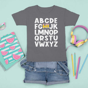 Funny Pre K Kindergarten T Shirt For Kid Hi Alphabet Back To School Teachers Pencil TS11 Charcoal Print Your Wear