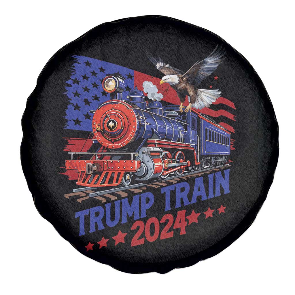 Trump Train 2024 Spare Tire Cover USA American Flag Bald Eagle TS11 Print Your Wear