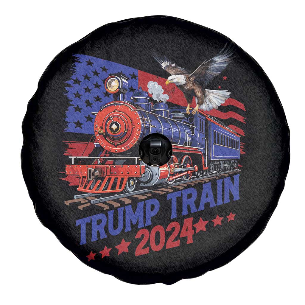 Trump Train 2024 Spare Tire Cover USA American Flag Bald Eagle TS11 Print Your Wear