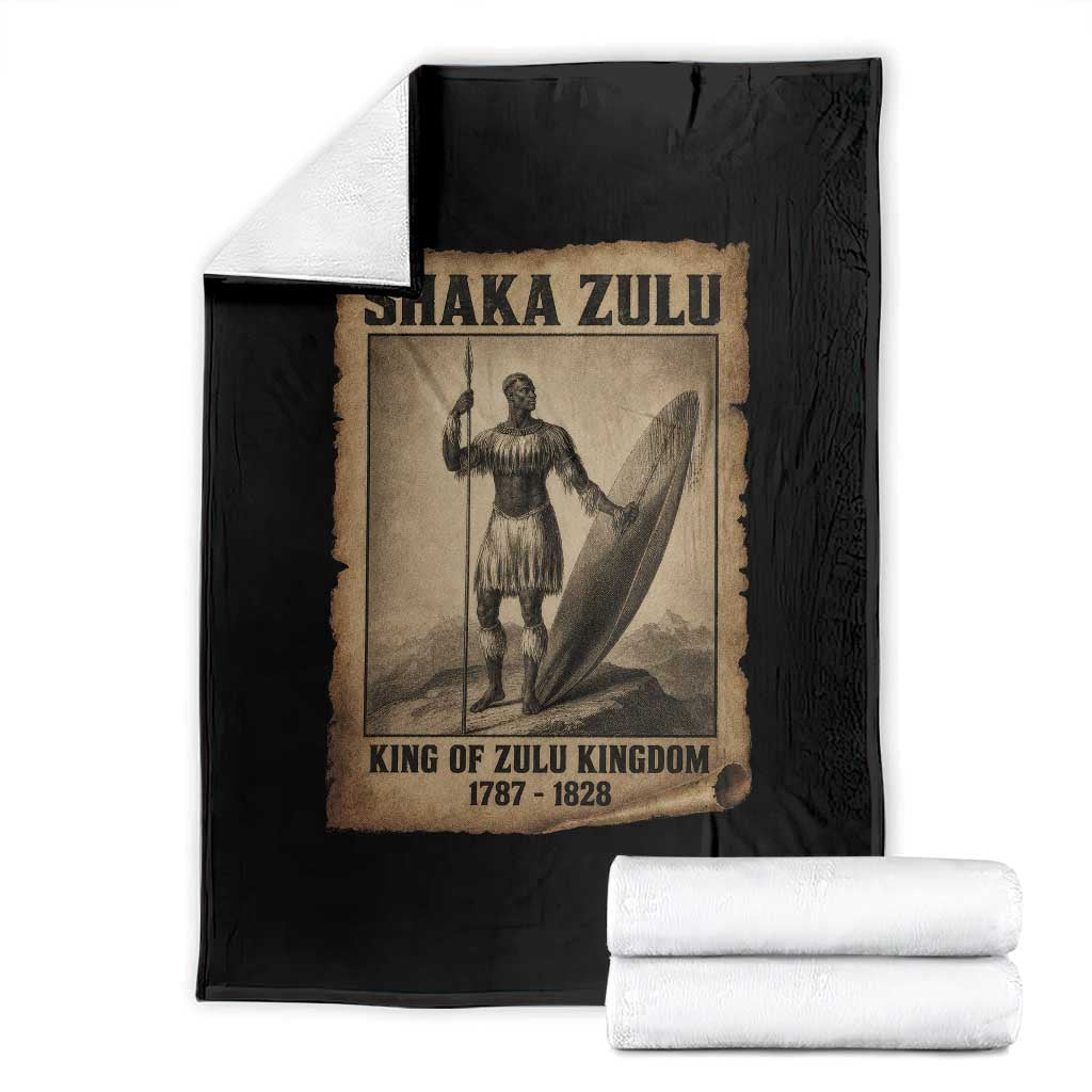 Shaka Zulu Throw Blanket King of Zulu Kingdom Indigenous African Tribe