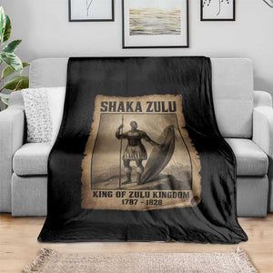 Shaka Zulu Throw Blanket King of Zulu Kingdom Indigenous African Tribe