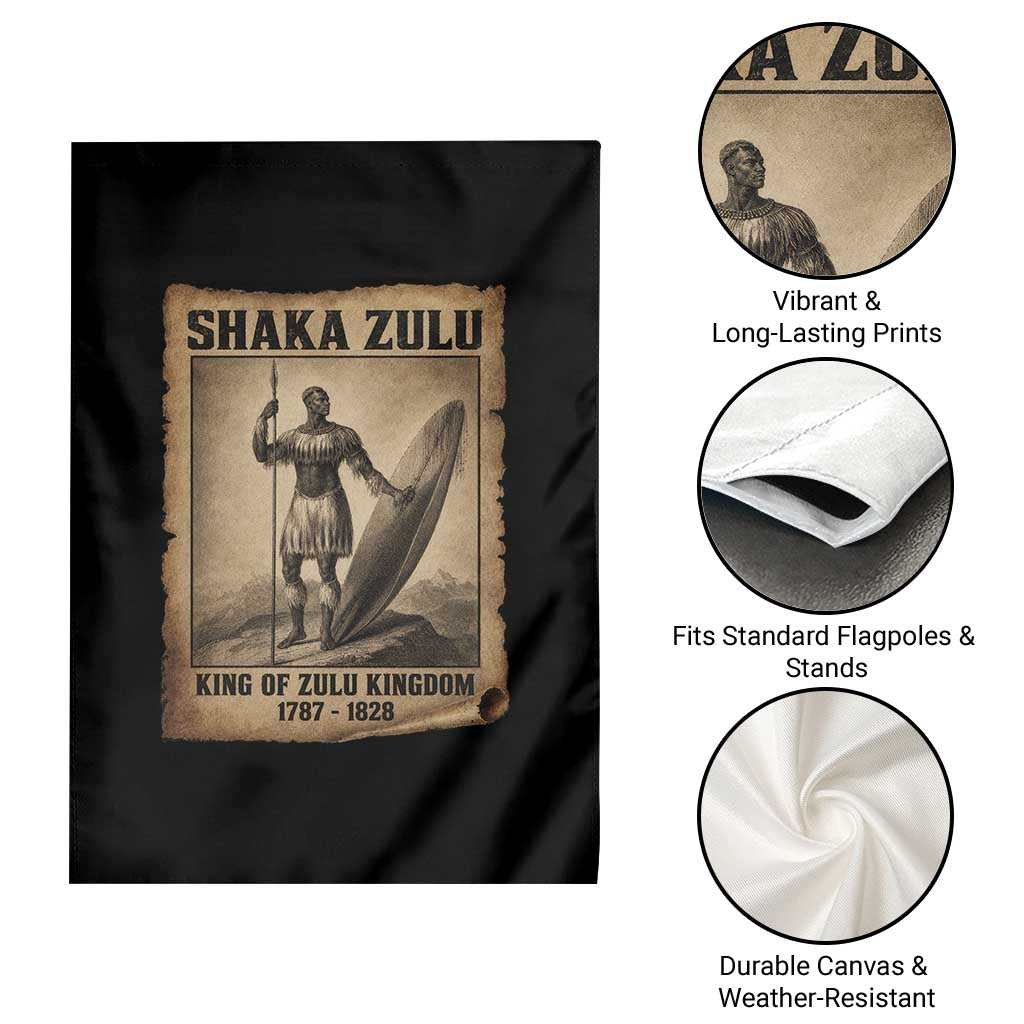 Shaka Zulu Garden Flag King of Zulu Kingdom Indigenous African Tribe