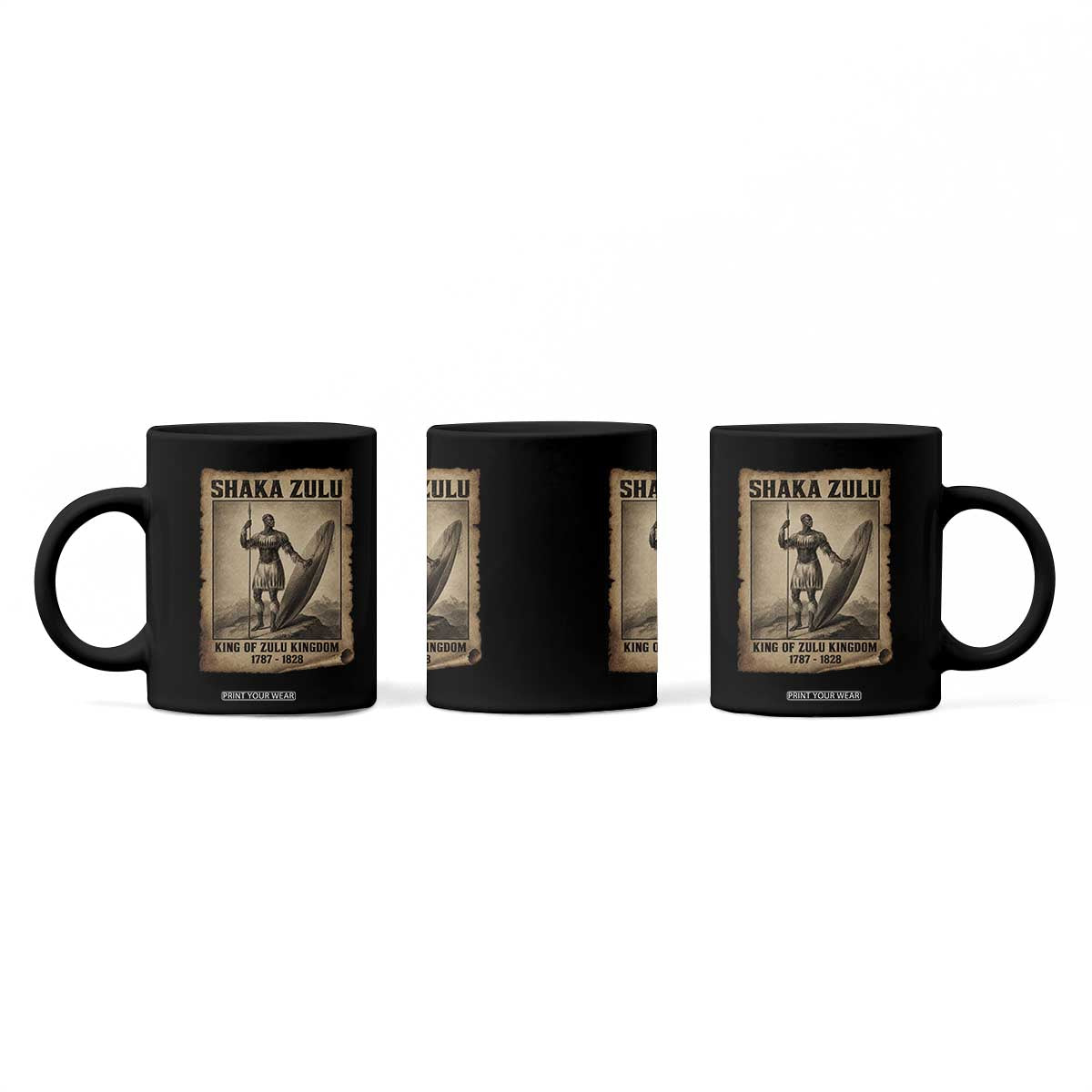 Shaka Zulu Coffee Mug King of Zulu Kingdom Indigenous African Tribe