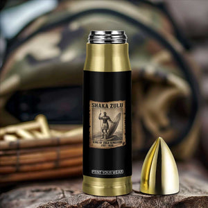 Shaka Zulu Bullet Tumbler King of Zulu Kingdom Indigenous African Tribe TS11 Print Your Wear