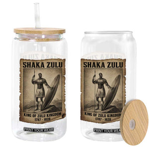 Shaka Zulu Glass Can King of Zulu Kingdom Indigenous African Tribe