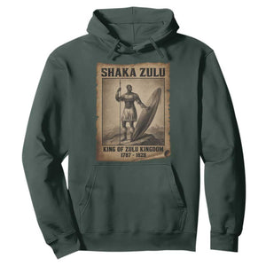 Shaka Zulu Hoodie King of Zulu Kingdom Indigenous African Tribe TS11 Dark Forest Green Print Your Wear