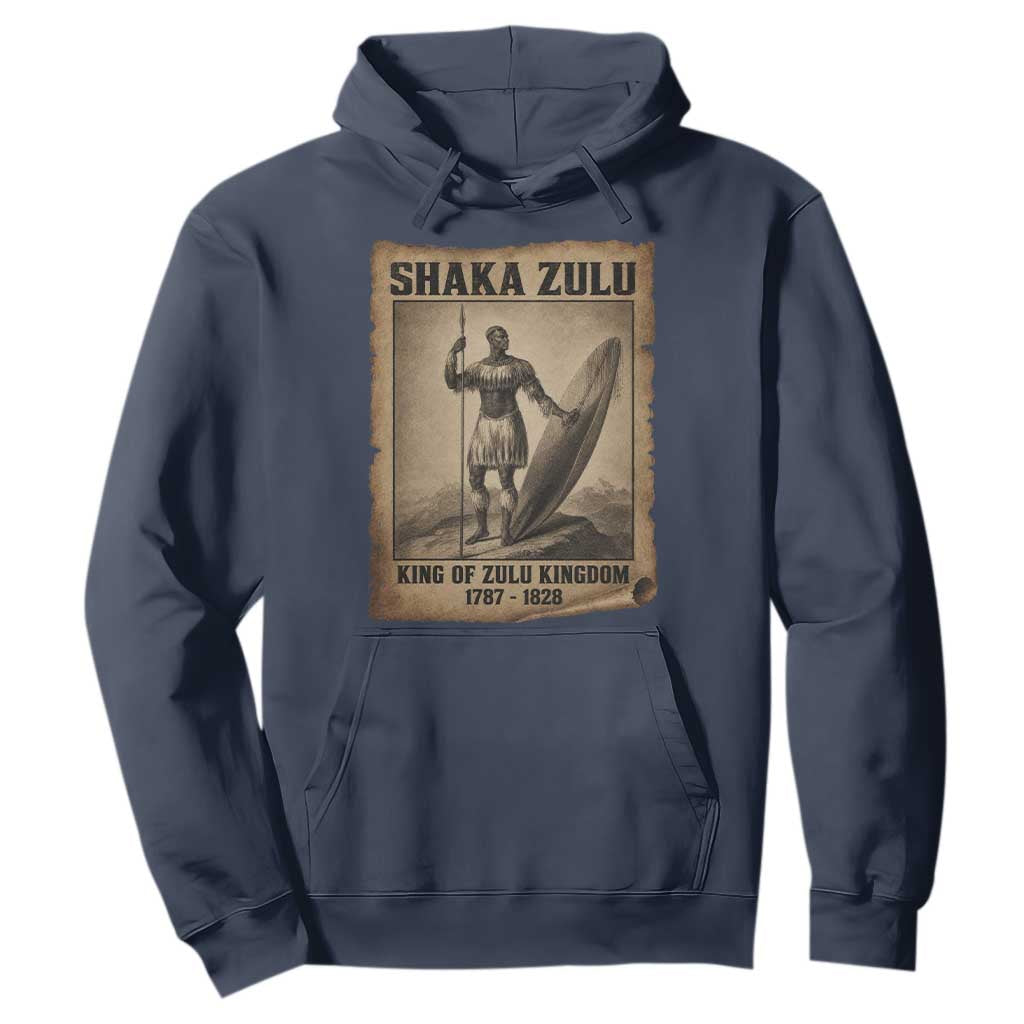 Shaka Zulu Hoodie King of Zulu Kingdom Indigenous African Tribe TS11 Navy Print Your Wear