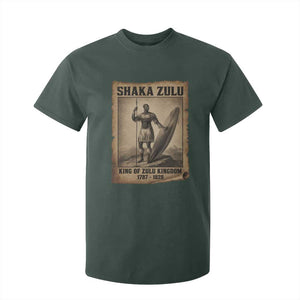 Shaka Zulu T Shirt For Kid King of Zulu Kingdom Indigenous African Tribe TS11 Dark Forest Green Print Your Wear
