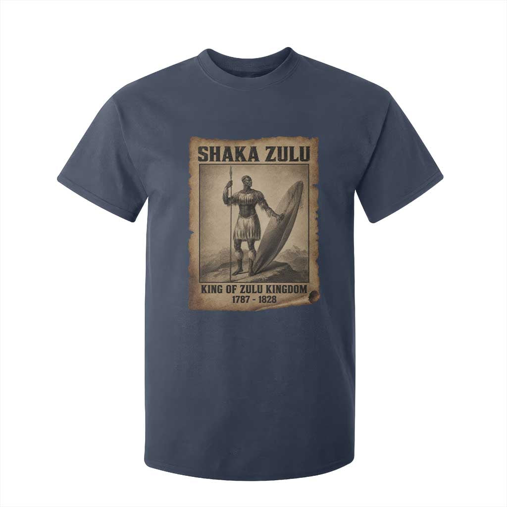 Shaka Zulu T Shirt For Kid King of Zulu Kingdom Indigenous African Tribe TS11 Navy Print Your Wear