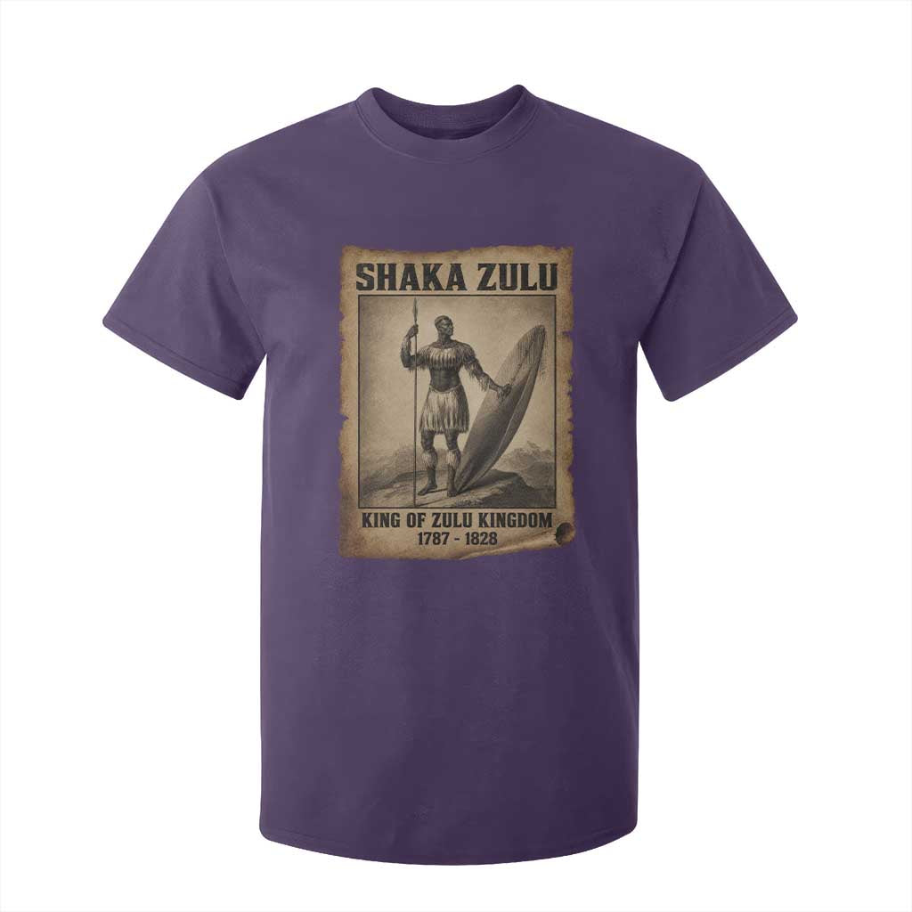 Shaka Zulu T Shirt For Kid King of Zulu Kingdom Indigenous African Tribe TS11 Purple Print Your Wear