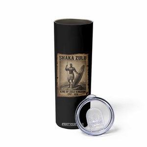 Shaka Zulu Skinny Tumbler King of Zulu Kingdom Indigenous African Tribe