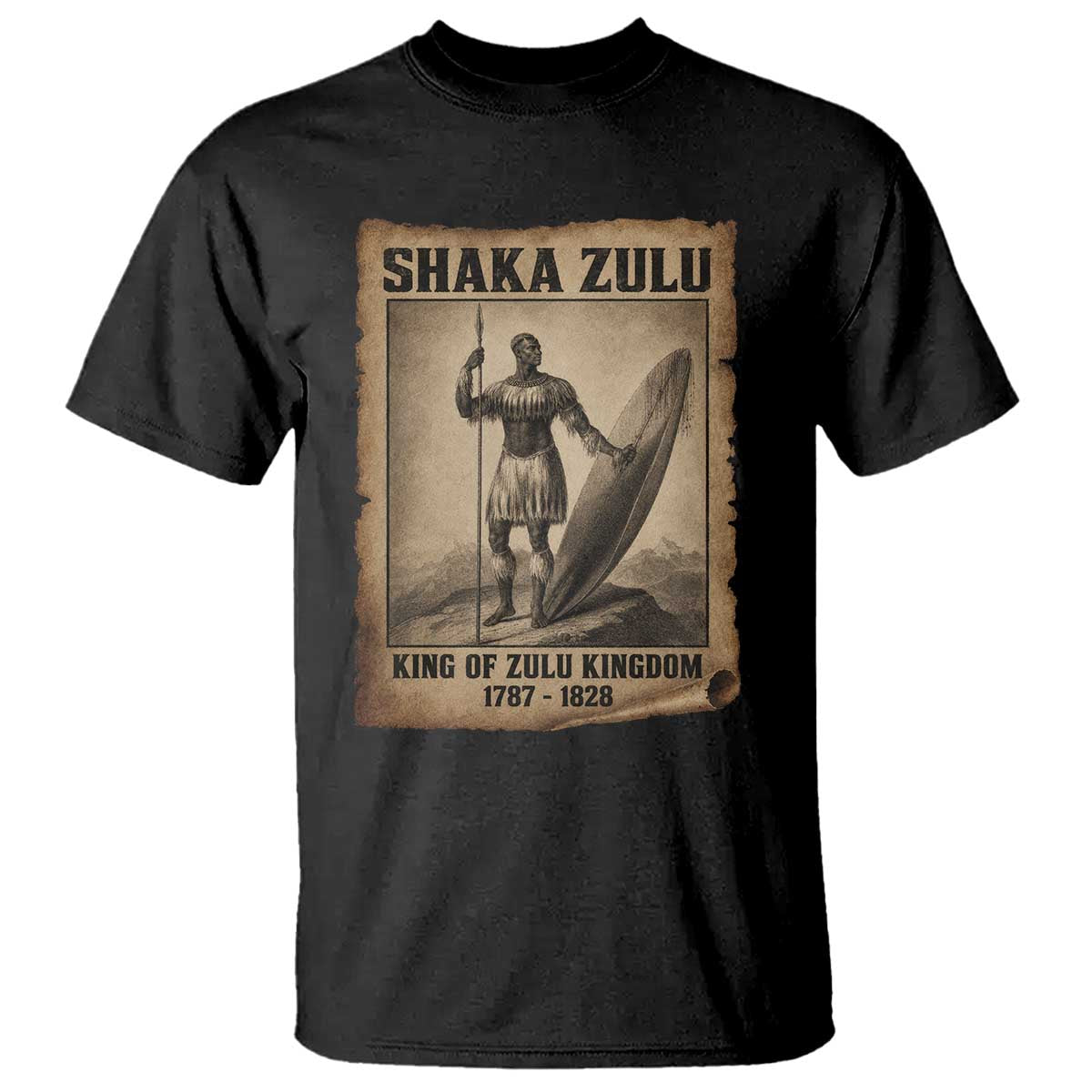 Shaka Zulu T Shirt King of Zulu Kingdom Indigenous African Tribe TS11 Black Print Your Wear