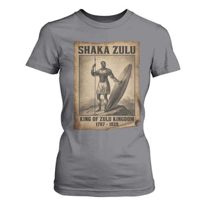 Shaka Zulu T Shirt For Women King of Zulu Kingdom Indigenous African Tribe TS11 Charcoal Print Your Wear