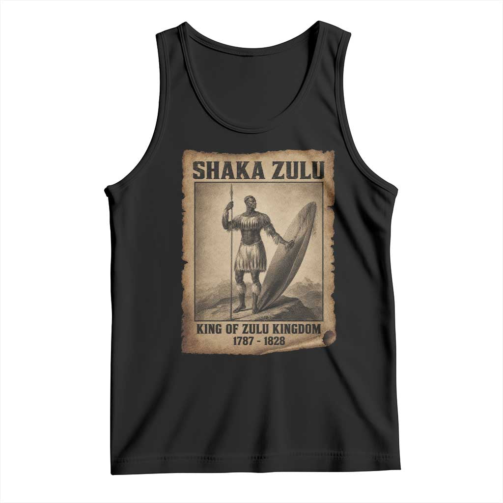 Shaka Zulu Tank Top King of Zulu Kingdom Indigenous African Tribe TS11 Black Print Your Wear