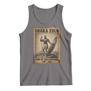 Shaka Zulu Tank Top King of Zulu Kingdom Indigenous African Tribe TS11 Deep Heather Print Your Wear