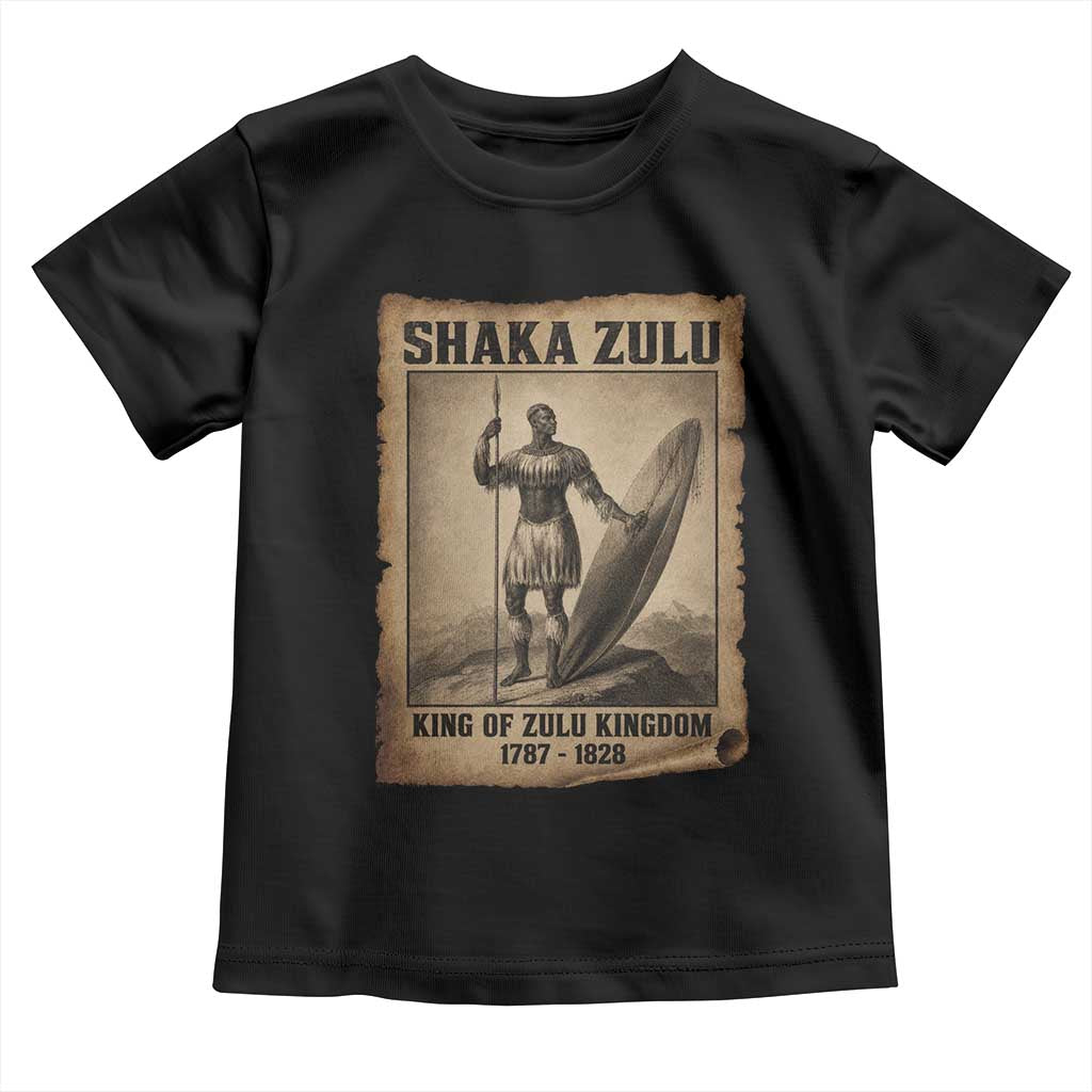 Shaka Zulu Toddler T Shirt King of Zulu Kingdom Indigenous African Tribe TS11 Black Print Your Wear