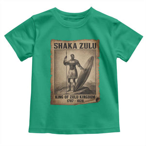 Shaka Zulu Toddler T Shirt King of Zulu Kingdom Indigenous African Tribe TS11 Irish Green Print Your Wear