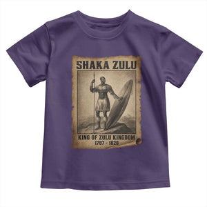 Shaka Zulu Toddler T Shirt King of Zulu Kingdom Indigenous African Tribe TS11 Purple Print Your Wear