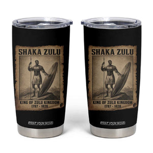 Shaka Zulu Tumbler Cup King of Zulu Kingdom Indigenous African Tribe