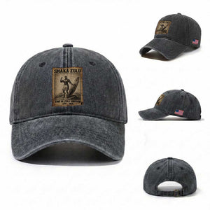 Shaka Zulu Washed Cotton Baseball Cap King of Zulu Kingdom Indigenous African Tribe