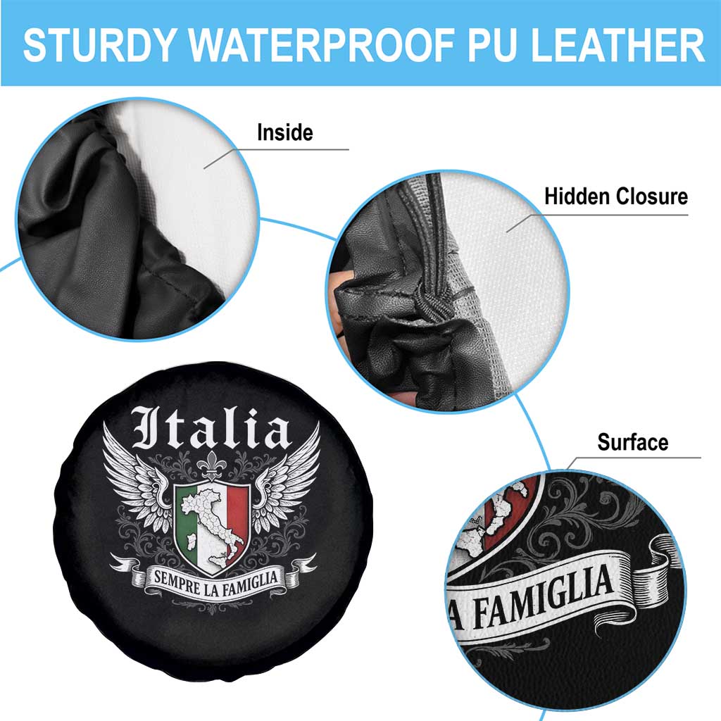 Italy Italia Sempre La Famiglia Spare Tire Cover Family Is Everything Italian Saying TS11 Print Your Wear