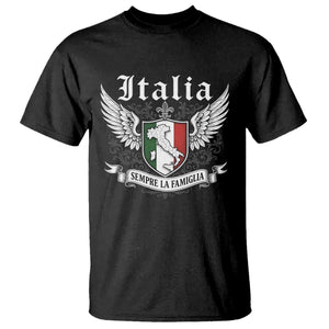 Italy Italia Sempre La Famiglia T Shirt - Family Is Everything Italian Saying Heritage Tee TS11 Black Print Your Wear