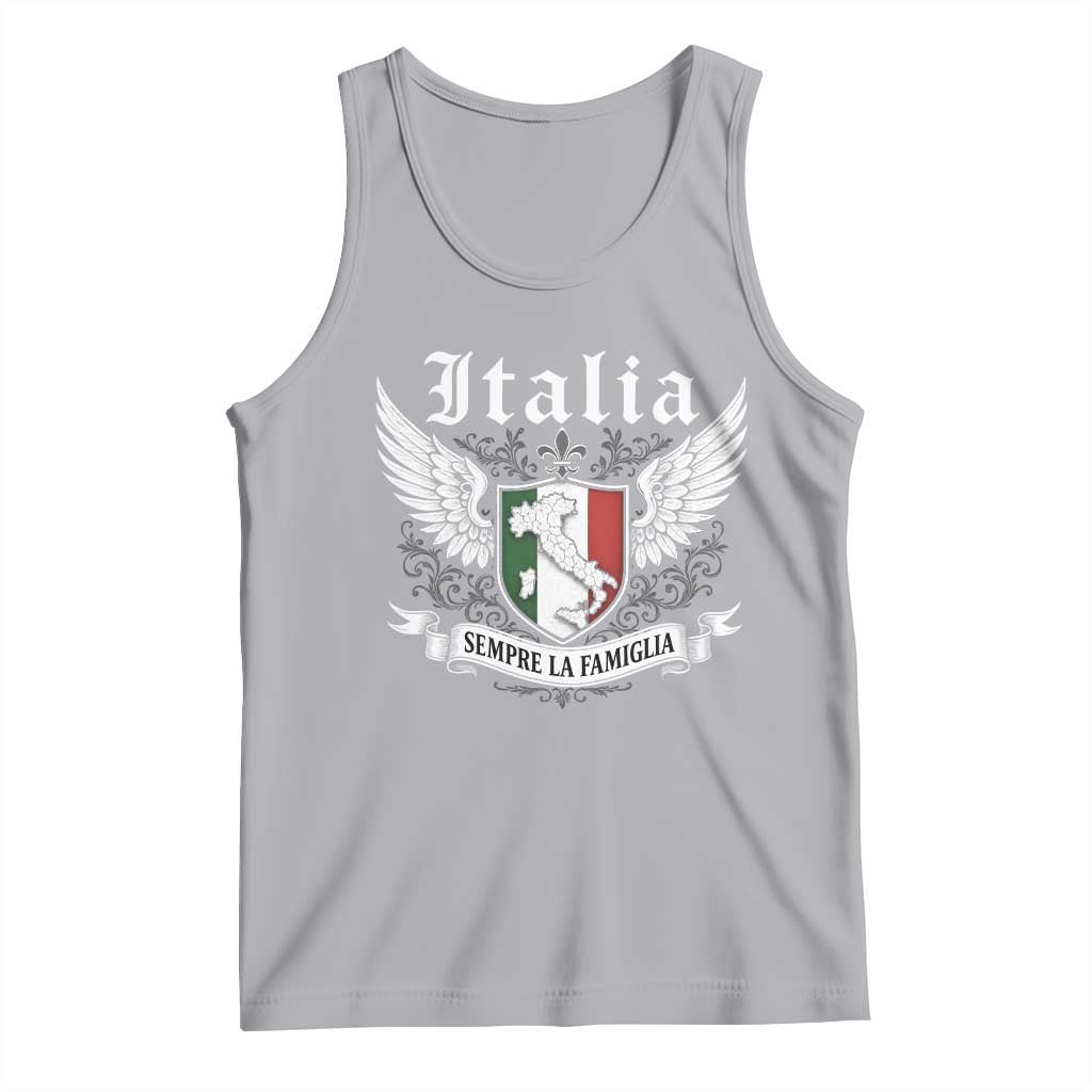 Italy Italia Sempre La Famiglia Tank Top Family Is Everything Italian Saying TS11 Athletic Heather Print Your Wear