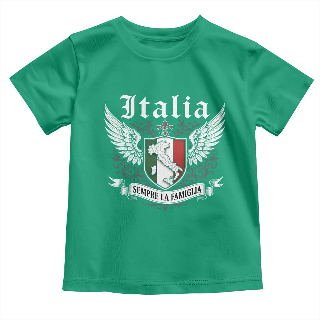 Italy Italia Sempre La Famiglia Toddler T Shirt Family Is Everything Italian Saying TS11 Irish Green Print Your Wear