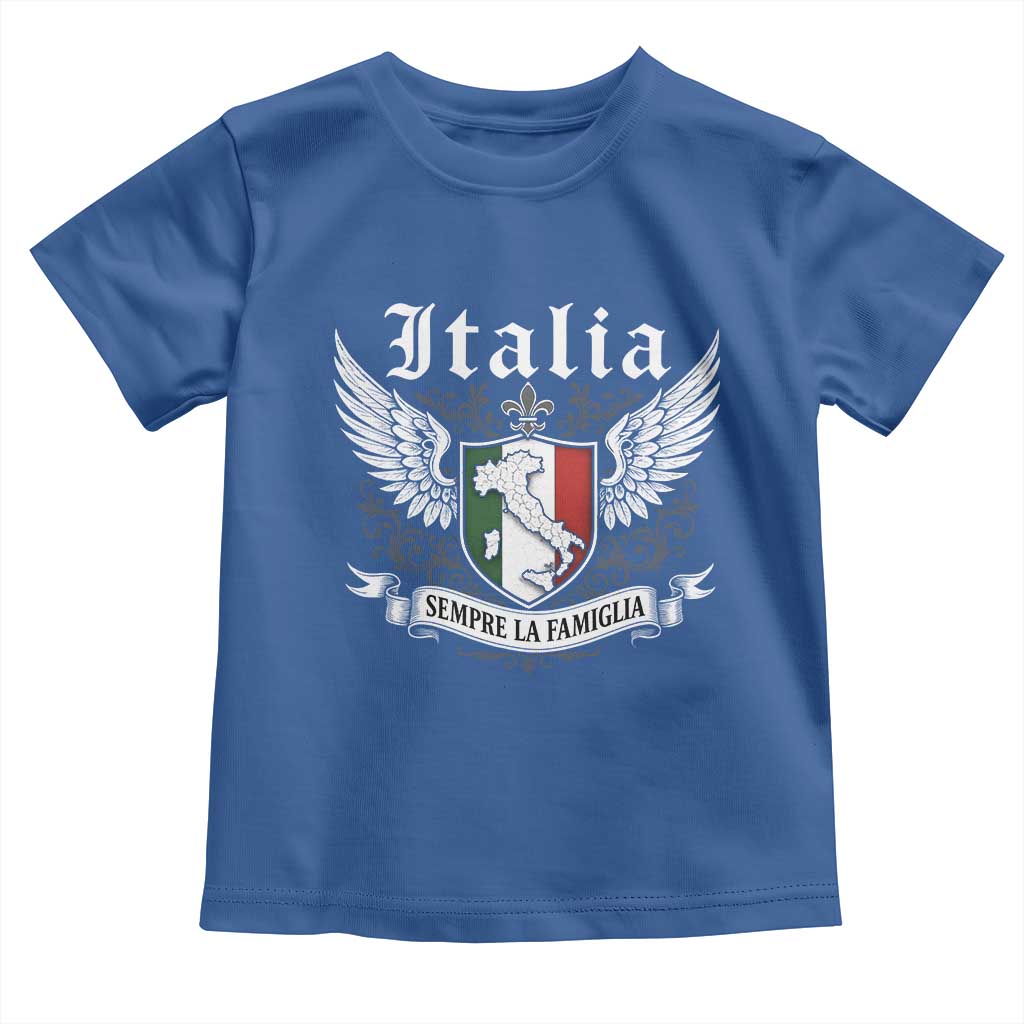 Italy Italia Sempre La Famiglia Toddler T Shirt Family Is Everything Italian Saying TS11 Royal Blue Print Your Wear