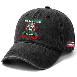 Funny I'm Italian We Don't Call The Cops We Call Family Washed Cotton Baseball Cap Sicilian Mafia TS11 Print Your Wear