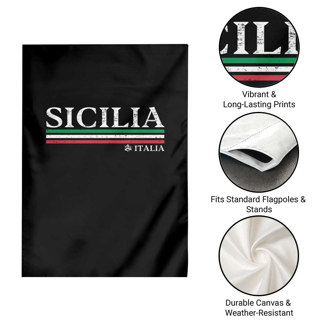 Sicily Sicilian Italian Flag Souvenirs Medusa Garden Flag TS11 Print Your Wear