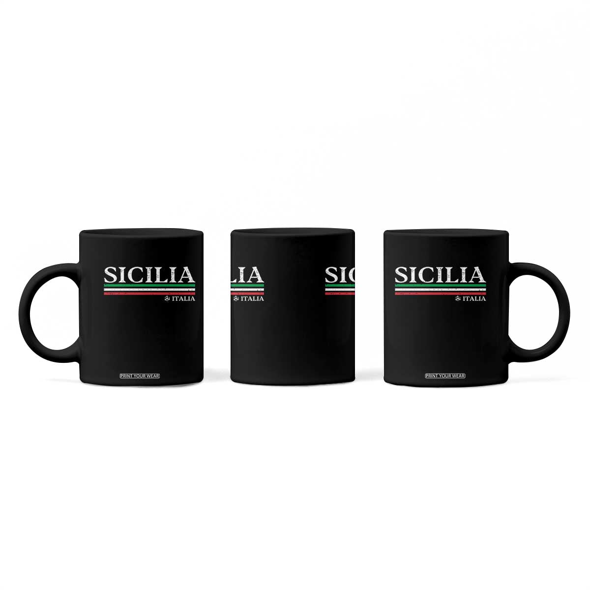Sicily Sicilian Italian Flag Souvenirs Medusa Coffee Mug TS11 Print Your Wear