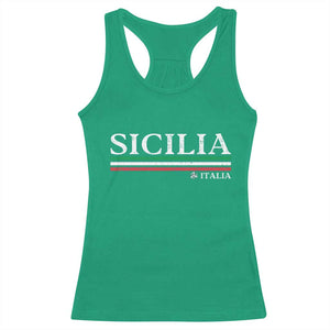 Sicily Sicilian Italian Flag Souvenirs Medusa Racerback Tank Top TS11 Irish Green Print Your Wear