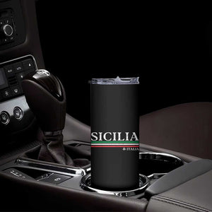 Sicily Sicilian Italian Flag Souvenirs Medusa Skinny Tumbler TS11 Print Your Wear