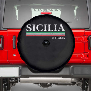 Sicily Sicilian Italian Flag Souvenirs Medusa Spare Tire Cover TS11 Black Print Your Wear